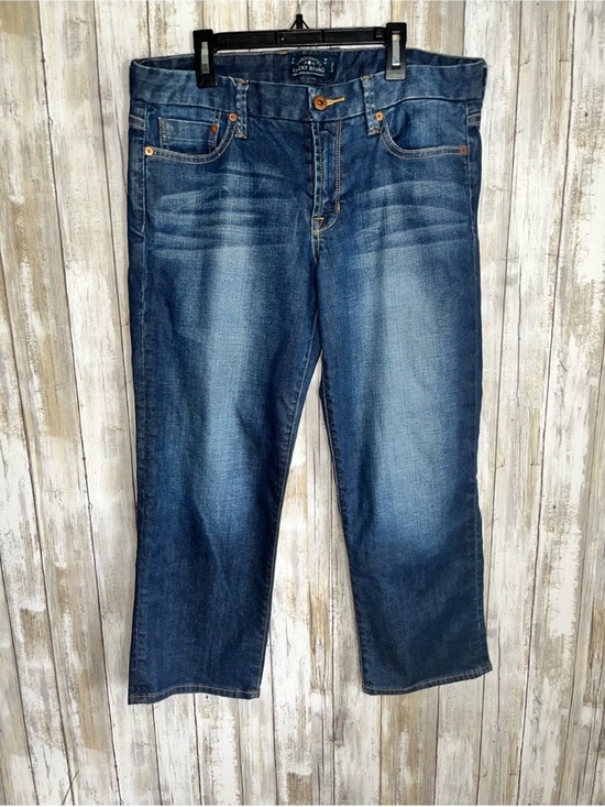 Lucky Brand Denim - Lucky Brand Sweet Jean Crop Bootcut Jeans 10/30 Dark Wash Stretch Denim